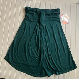 As Rose Rich Strapless Beach Dress Cover Up Tube Top Womens Small Green NWT